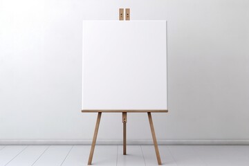 easel with blank canvas