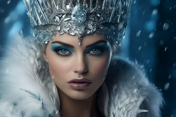 Generative AI portrait of adorable attractive girl fantasy cartoon personage