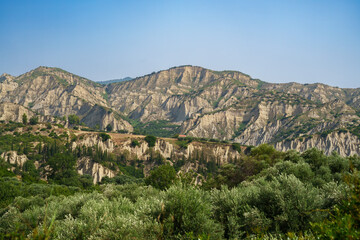 Obraz premium Calanques of Aliano, in Matera province, Italy