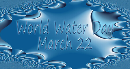 World Water Day - 22 March - illustration - 715624538