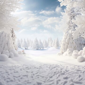 Nice background winter day snowfall image Generative AI