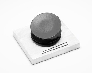 Realistic plate, 3D Illustration with cupstick and podium