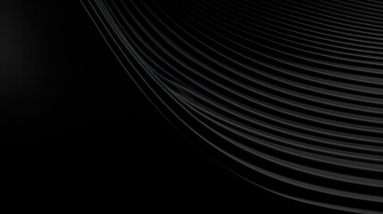 Naklejka premium Abstract black luxury background. luxurious black line background. Dark black wave.Curved surface with light is a monochromatic photo capturing artistic, abstract, and minimalist concepts.