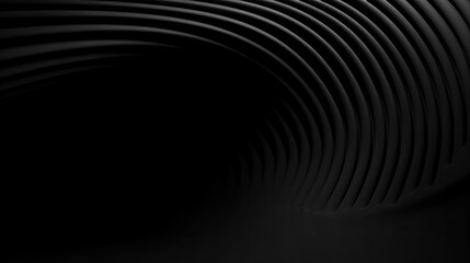 Abstract black luxury background. luxurious black line background. Dark black wave.Curved surface with light is a monochromatic photo capturing artistic, abstract, and minimalist concepts.