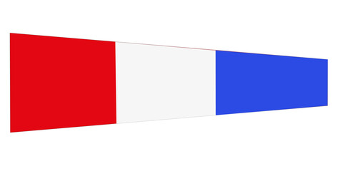 Flamme du Code maritime international représentant le numéro 3