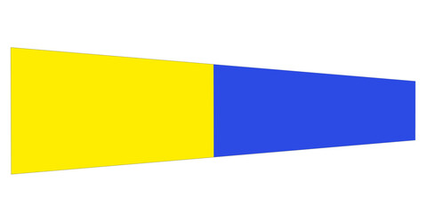 Flamme du Code maritime international représentant le numéro 5