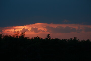 sunset over the mountains