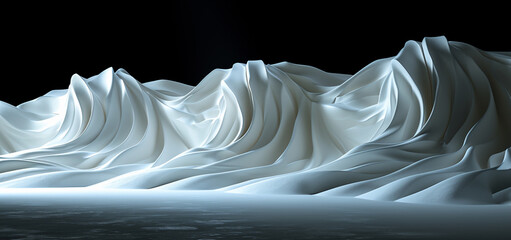 Fluid white gradient shapes composition High quality Background