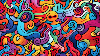 Abstract seamless doodle background, artistic background
