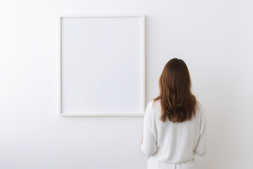 Generative AI technology picture people have art day visiting museum paintings gallery