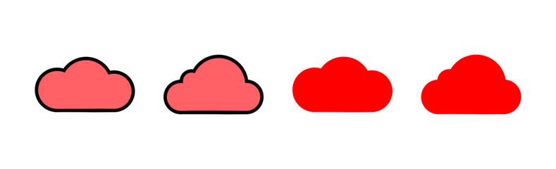 Cloud icon set illustration. cloud sign and symbol