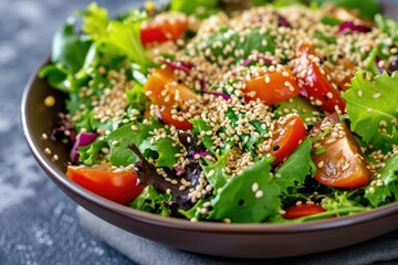 Healthy Crunch - Sesame Seeds Sprinkled on a Salad