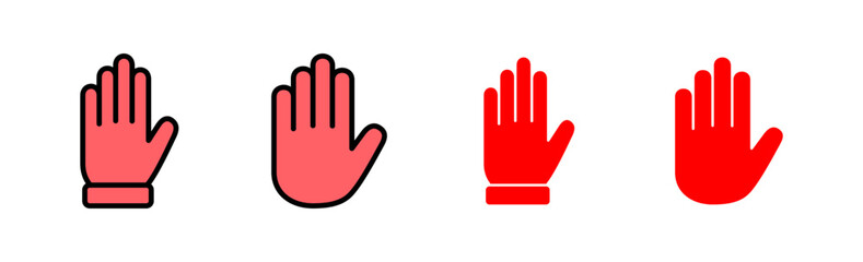 Hand icon set illustration. hand sign and symbol. hand gesture