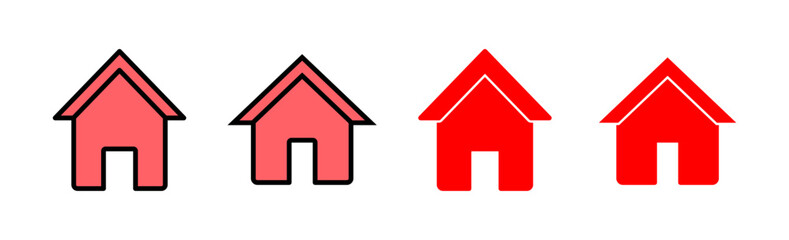 Fototapeta na wymiar Home icon set illustration. House sign and symbol