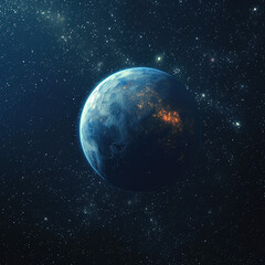 Planet in space. High resolution image.