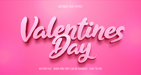 Valentine's day editable text effect