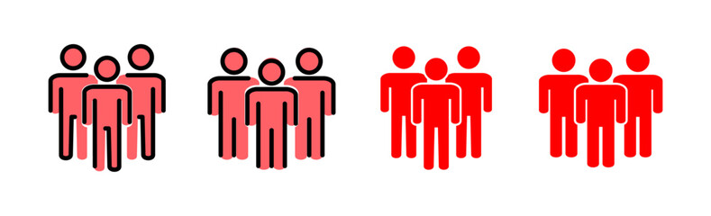 People icon set  illustration. person sign and symbol. User Icon vector