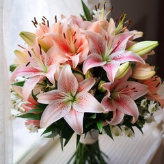 Best lily flowers bouquet images 