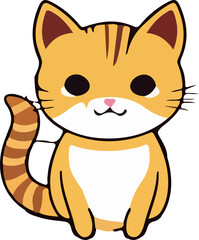 Obraz premium cat vector design illustration isolated on transparent background 