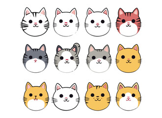 Obraz premium cat vector design illustration isolated on white background 