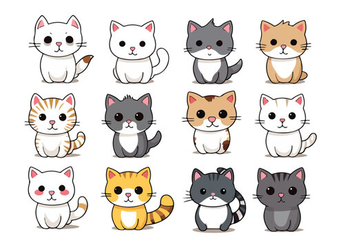 cat vector design illustration isolated on white background
