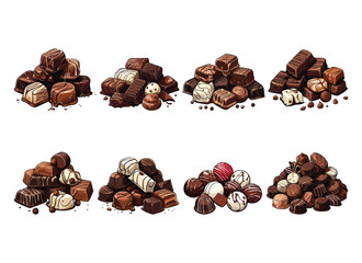 chocolate candy vector design illustration isolated on white background

