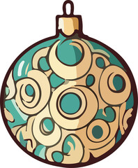 Christmas balls design illustration isolated on transparent background
