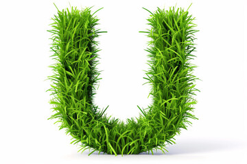 Fototapeta premium A letter drawn from grass.