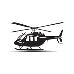 Wings of Wind: Collection of Helicopter Silhouettes Embracing the Breeze - Helicopter Illustration - Minimalist Helicopter Vector - Aircraft Illustration
