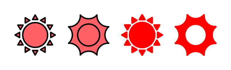 Sun icon set illustration. Brightness sign and symbol.