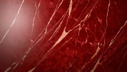 Fototapeta premium Red marble background image with white and gold lines pattern.