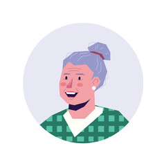 Avatar of office worker in the cartoon style. This design combines the serene background with the office woman's avatar, resulting in visual suitable for corporate applications. Vector illustration.