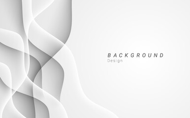 abstract white wavy smoke layer background design