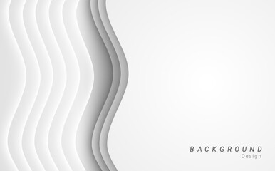 white layer wavy abstract background design