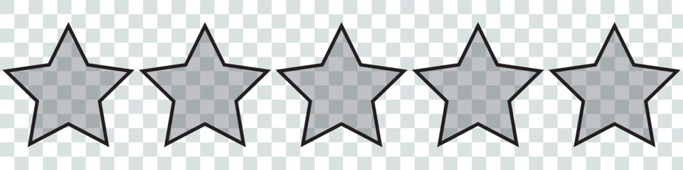 Five stars customer review color  icon for apps and websites