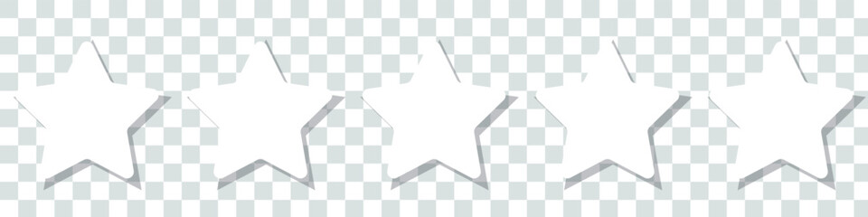 Five stars customer review color  icon for apps and websites