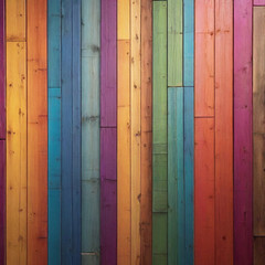 colorful wooden wall wood  texture  wooden  pattern  old plank fance ,Ai generated 