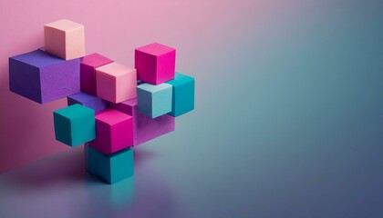 Obraz premium Sculpted Simplicity: Minimalist Cubes in Harmony