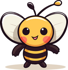 Obraz premium bee design illustration isolated on transparent background