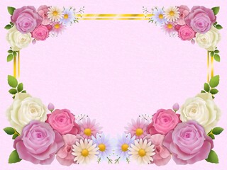 花のフレーム　Z-3