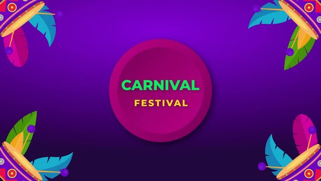 carnival celebration festival animation, with copy space animated for carnival poster