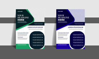 Business Flyer Layout with Colorful Accents 2. 