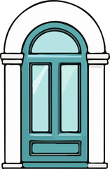 door vector design illustration isolated on transparent background