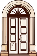 door design illustration isolated on transparent background
