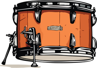 Fototapeta na wymiar drums design illustration isolated on transparent background 