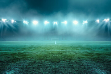 A sports stadium under the lights.