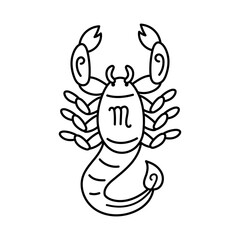 Scorpio color concept. Zodiac sign. Astrology and horoscope.