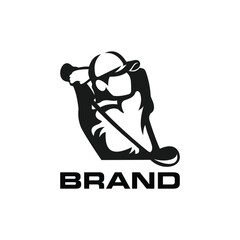 Man Golfing logo Gesture silhouette, Golf Sport Logo Design Template