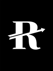 R combination arrow monogram logo