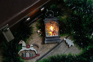 fireplace with christmas decorations